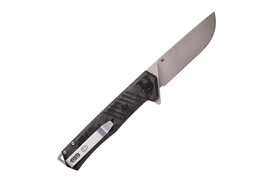Tekto Knives F1 Alpha Folding Pocket Knife with Forged Carbon Handle